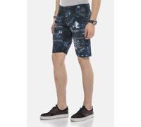 Jeansbermudas CIPO & BAXX "Bermuda & Short", Herren, Gr. 38, Normalgrößen, blau (dunkelblau), 98% Baumwolle, 2% Elasthan, unifarben, Basic, regular fit kurz, Jeans, aus Baumwollmix (23675447-38) dunke