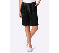Jeansbermudas CLASSIC BASICS, Damen, Gr. 36, Normalgrößen, schwarz, 98% Baumwolle, 2% Elasthan, unifarben, kurz, Jeans (64379807-36) schwarz