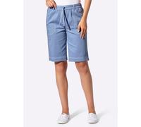 Jeansbermudas CLASSIC BASICS, Damen, Gr. 42, Normalgrößen, taubenblau, 98% Baumwolle, 2% Elasthan, unifarben, kurz, Jeans (78578539-42) taubenblau