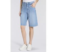 Jeansbermudas HERRLICHER "Brooke Bermuda Denim", Damen, Gr. 33, N-Gr, sky worn, Jeans, mit weitem Bein (16569541-33) sky worn