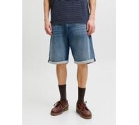 Jeansbermudas JACK & JONES "JJITONY JJASHER I.K SHORTS GE 731 SN", Herren, Gr. S, N-Gr, blau denim pack:light grüncast, Denim/Jeans, Obermaterial: 44% Baumwolle, 28% Viskose, 27% Polyester, 1% Elastha