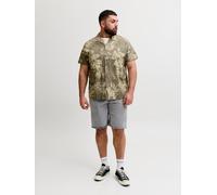 Jeansbermudas "JJITONY JJORIGINAL SHORT", Herren, Gr. 46 (6XL), N-Gr, grau denim, Denim/Jeans, Obermaterial: 100% Baumwolle, JACK & JONES PLUSSIZE, leichte Abriebeffekte, relaxed fit kniefrei, Jeans,