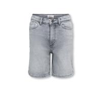 Jeansbermudas KIDS ONLY "KOGJUICY HW LONG SHORTS DNM AZG", Jungen, Gr. 128, N-Gr, medium grau denim, Denim/Jeans, Obermaterial: 99% Baumwolle, 1% Elasthan, unifarben, regular fit kniefrei, Jeans (1385