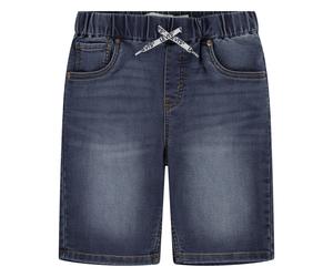 Jeansbermudas LEVI'S KIDS "LVB SKINNY FIT DOBBY SHORT", Jungen, Gr. 12 (152), N-Gr, buckeroo, Denim/Jeans, Obermaterial: 68% Baumwolle, 31% Polyester, 1% Elasthan, skinny fit, Jeans, for BOYS (4992076