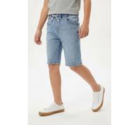 Jeansbermudas LEVI'S KIDS "LVB SKINNY FIT DOBBY SHORT", Jungen, Gr. 16 (176), N-Gr, blau (gravy train), Denim/Jeans, Obermaterial: 68% Baumwolle, 31% Polyester, 1% Elasthan, skinny fit, Jeans, for BOY