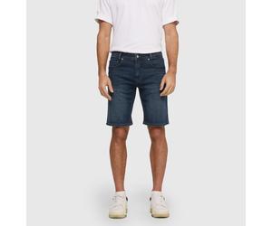 Jeansbermudas MAC "Arne", Herren, Gr. 36, N-Gr, tiefblau overdyed schwarz, Denim/Jeans, Obermaterial: 98% Baumwolle, 2% Elasthan, unifarben, schmal knielang, Jeans, im 5-Pocket-Style mit Stretch (7974