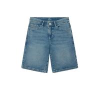 Jeansbermudas S.OLIVER JUNIOR, Jungen, Gr. 164, N-Gr, blau used, Denim/Jeans, Obermaterial: 98% Baumwolle, 2% Elasthan, unifarben, normal kniefrei, Jeans, mit Stretch, für Girls (23745606-164) blau us