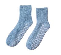 (Jeansblau) 1 Paar Damensocken Atmungsaktive einfarbige Thermo Ersatz Bodensocken