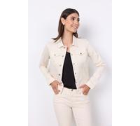Jeansblazer SOYACONCEPT "SC-ERNA 2", Damen, Gr. XL, beige (cream), Denim/Jeans, Obermaterial: 97% Baumwolle, 3% Elasthan, unifarben, regular fit kurz, Blazer Jeansblazer, Jeansjacke in taillierter For