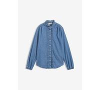 Jeansbluse aus Bio-Baumwolle, mit Volants 42