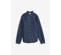 Jeansbluse aus Bio-Baumwolle, mit Volants 44