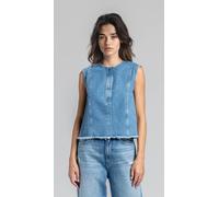 Jeansbluse JOOP JEANS "Ute", Damen, Gr. M, light blau, Denim/Jeans, Obermaterial: 100% Baumwolle, normal, Rundhals, Blusen Jeansbluse (26793158-M) light blau