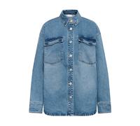 Jeansbluse KAFFE "Jeanshemd KAleanne", Damen, Gr. 34, blau (vintage blau), Obermaterial: 99% Baumwolle CO. 1% Elasthan EL., Blusen Jeansbluse (73604519-34) vintage blau