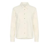 Jeansbluse KAFFE "Jeanshemd KAwhitney", Damen, Gr. 42, beige (sanftes weiß denim), Obermaterial: 98% Baumwolle CO. 2% Elasthan EL., Blusen Jeansbluse (51733250-42) sanftes weiß denim