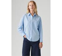 Jeansbluse LEVI'S "HARLIE BOYFRIEND SHIRT", Damen, Gr. M (38), blau (serenity blau), Web, Obermaterial: 100% Baumwolle, unifarben, relaxed fit Po-bedeckend, 2-Knopf-Manschette, Blusen Jeansbluse, mit