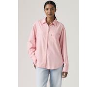 Jeansbluse LEVI'S "HARLIE BOYFRIEND SHIRT", Damen, Gr. XS (34), coral blush cotton linen, Web, Obermaterial: 55% Leinen, 45% Viskose, relaxed fit Po-bedeckend, 2-Knopf-Manschette, Blusen Jeansbluse, m
