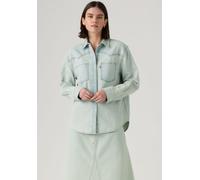 Jeansbluse LEVI'S "TEODORA WESTERN SHIRT", Damen, Gr. L (40), grün (that's it top), Web, Obermaterial: 100% Baumwolle, hüftbedeckend, Blusen Jeansbluse, mit Druckknöpfen (56306455-L) that's it top