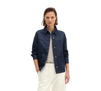 Jeansbluse MARC O'POLO "aus Organic-Cotton-Leinen-Mix", Damen, Gr. XL, dunkelblau, Obermaterial: 67% Baumwolle, 33% Leinen, unifarben, regular fit normal, Manschette, Blusen Jeansbluse (30381431-XL) d