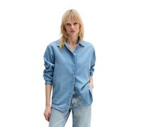 Jeansbluse MARC O'POLO "aus TENCEL™ Lyocell-Baumwolle-Mix", Damen, Gr. 42, light blau, Obermaterial: 64% Lyocell, 36% Baumwolle, unifarben, regular fit normal, Manschette, Blusen Jeansbluse (56787632-