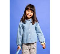 Jeansbluse mit Bubikragen Mädchen hellblau Gr. 92/98 von Vertbaudet
