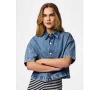 PIECES - PCSKY SS A-SHAPE DENIM TOP NOOS BC Medium Blue Denim - Gr. - L