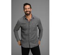 Jeanshemd ARIZONA, Herren, Gr. 37/38 (S), N-Gr, grau, Jeans, Obermaterial: 100% Baumwolle, Basic, normal, mit Knöpfen, Hemden Jeanshemd, Western Stil (42844760-37) grau