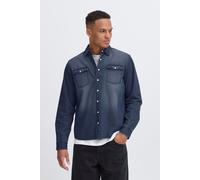 Jeanshemd BLEND "BHDARGO", Herren, Gr. XL, US-Größen, denim unwashed blau, Denim/Jeans, 100% Baumwolle, unifarben, Basic, Basic normal, ohne Ausschnitt, mit Knopf, Hemden Jeanshemd, Modernes Langarmhe