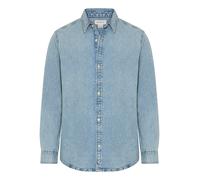 Jeanshemd CALVIN KLEIN JEANS "ESSENTIAL CLASSIC PALE BLUE STON", Herren, Gr. XXL, N-Gr, pale blau stone, Denim/Jeans, Obermaterial: 100% Baumwolle, unifarben, regular fit normal, Rundhals, eingesetzt