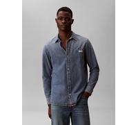 Jeanshemd CALVIN KLEIN JEANS "VINTAGE INDIGO", Herren, Gr. L, N-Gr, ck vintage indigo, Denim/Jeans, Obermaterial: 100% Baumwolle, unifarben, regular fit normal, Rundhals, eingesetzt Manschette, Hemden