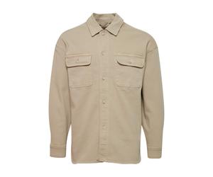 Jeanshemd CASUAL FRIDAY "Jeanshemd CF0083", Herren, Gr. L, N-Gr, beige (chateau gray), Obermaterial: 98% Baumwolle CO. 2% Elasthan EL., Hemden Jeanshemd (21919861-L) chateau gray