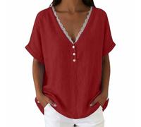 Jeanshemd Damen Lang Und Wickelshirt Baumwoll Sommerbluse Locker Bunt Am Druck Running Cordblusen Pastellfarben Brusttasche Dunkelrote Kurzes Blusen Punkte Gepunktet Arbeits Lockere
