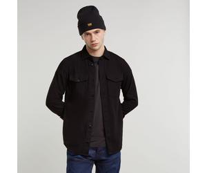 Jeanshemd G-STAR "Marine Slim", Herren, Gr. L, N-Gr, schwarz (dk schwarz), Web, Obermaterial: 100% Baumwolle, unifarben, slim fit, Hemden Jeanshemd, mit Pattentaschen (67455741-L) dk schwarz
