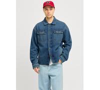 Jeanshemd JACK & JONES "JJICHASE JJOVERSHIRT MF 903 SN", Herren, Gr. M, N-Gr, blau (blau denim pack:tinted), Denim/Jeans, Obermaterial: 100% Baumwolle, unifarben, relaxed fit normal, Hemden Jeanshemd