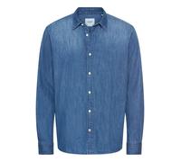 Jeanshemd JOOP JEANS "Hanson3-W", Herren, Gr. XL, N-Gr, blau (dunkelblau), Denim/Jeans, Obermaterial: 100% Baumwolle, clean, unifarben, 1-Knopf-Manschette, Hemden Jeanshemd, mit Knöpfen (77609460-XL) 