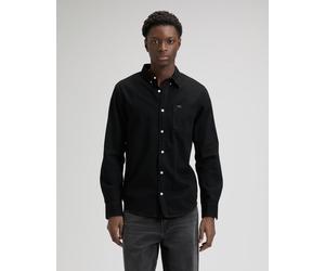 Jeanshemd LEE "LEE BUTTON DOWN", Herren, Gr. M, N-Gr, schwarz, Denim/Jeans, Obermaterial: 100% Baumwolle, regular fit, Hemden Jeanshemd (26819910-M) schwarz