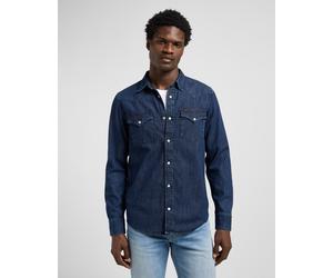 Jeanshemd LEE "REGULAR WESTERN", Herren, Gr. 4XL, N-Gr, blau (rinse), Denim/Jeans, Obermaterial: 100% Baumwolle, regular fit, Hemden Jeanshemd (63653617-4XL) rinse