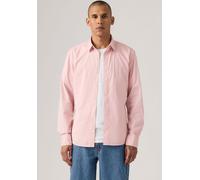 Jeanshemd LEVI'S "BATTERY HM SHIRT SLIM", Herren, Gr. L, N-Gr, rot (lotus), Denim/Jeans, Obermaterial: 98% Baumwolle, 2% Elasthan, slim fit, Hemden Jeanshemd, mit Logobadge (37982003-L)