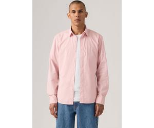 Jeanshemd LEVI'S "BATTERY HM SHIRT SLIM", Herren, Gr. L, N-Gr, rot (lotus), Denim/Jeans, Obermaterial: 98% Baumwolle, 2% Elasthan, slim fit, Hemden Jeanshemd, mit Logobadge (37982003-L) lotus