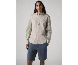 Jeanshemd LEVI'S "BATTERY HM SHIRT SLIM", Herren, Gr. XXL, N-Gr, grau (paloma), Denim/Jeans, Obermaterial: 98% Baumwolle, 2% Elasthan, slim fit, Hemden Jeanshemd, mit Logobadge (98800647-XXL) paloma