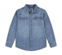 Jeanshemd LEVI'S KIDS "LVB NEW BARSTOW WESTERN", Jungen, Gr. 8 (128), N-Gr, grau (vintage stone), Denim/Jeans, Obermaterial: 100% Baumwolle, Hemden Jeanshemd, im Western-Style (49499911-8) vintage sto