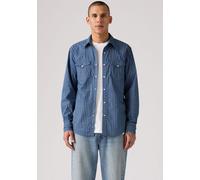 Jeanshemd LEVI'S "LE BARSTOW WESTERN STAND", Herren, Gr. L, N-Gr, bjorn geo stripe est, Web, Obermaterial: 100% Baumwolle, normal, Hemden Jeanshemd, mit Brusttaschen (73442859-L) bjorn geo stripe est