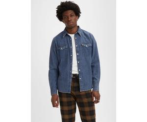 Jeanshemd LEVI'S "LE BARSTOW WESTERN STAND", Herren, Gr. S, N-Gr, blau (lower haight), Web, Obermaterial: 100% Baumwolle, normal, Hemden Jeanshemd, mit Brusttaschen (28527516-S) lower haight