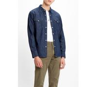 Jeanshemd LEVI'S "LE BARSTOW WESTERN STAND", Herren, Gr. XL, N-Gr, blau (dunkelblau), Web, Obermaterial: 100% Baumwolle, normal, Hemden Jeanshemd, mit Brusttaschen (78658917-XL) dunkelblau