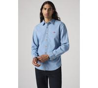 Jeanshemd LEVI'S "LS BATTERY HM SHIRT SLIM", Herren, Gr. XXL, N-Gr, blau (osborne light wash), Denim/Jeans, Obermaterial: 80% Baumwolle, 19% Polyester, 1% Elasthan, slim fit, Hemden Jeanshemd, aus pfl