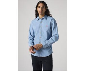 Jeanshemd LEVI'S "LS BATTERY HM SHIRT SLIM", Herren, Gr. XXL, N-Gr, blau (osborne light wash), Denim/Jeans, Obermaterial: 80% Baumwolle, 19% Polyester, 1% Elasthan, slim fit, Hemden Jeanshemd, aus pfl