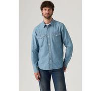 Jeanshemd LEVI'S "RELAXED FIT WESTERN", Herren, Gr. M, N-Gr, blau dreams chambray, Denim/Jeans, Obermaterial: 100% Baumwolle, relaxed fit, 1-Knopf-Manschette, Hemden Jeanshemd, im Western-Stil (125243