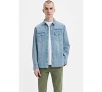 Jeanshemd LEVI'S "SAWTOOTH RLX FIT WESTERN BLUES", Herren, Gr. S, N-Gr, blau (med indigo), Denim/Jeans, Obermaterial: 100% Baumwolle, relaxed fit, Hemden Jeanshemd (78488830-S)
