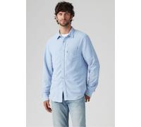 Jeanshemd LEVI'S "SUNSET 1 POCKET STANDARD", Damen, Gr. L, N-Gr, blau (chambray blau), Web, Obermaterial: 43% Leinen, 34% Viskose, 23% Baumwolle, Hemden Jeanshemd (30977068-L)