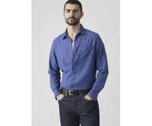 Jeanshemd LEVI'S "SUNSET 1 POCKET STANDARD", Herren, Gr. S, N-Gr, blau (sunshine blau cotton linen), Web, Obermaterial: 43% Leinen, 34% Viskose, 23% Baumwolle, Hemden Jeanshemd (69150159-S) sunshine b