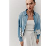 Jeanshemd mit Spitzenbesatz Sonstige 36